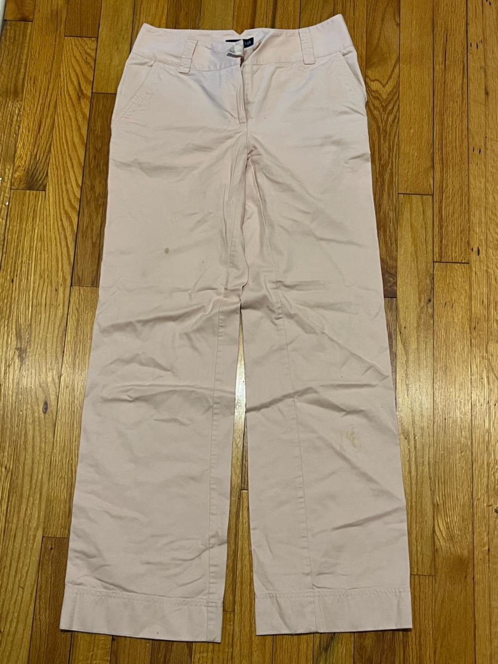 Ann Taylor Pale Pink Straight-Leg Trousers